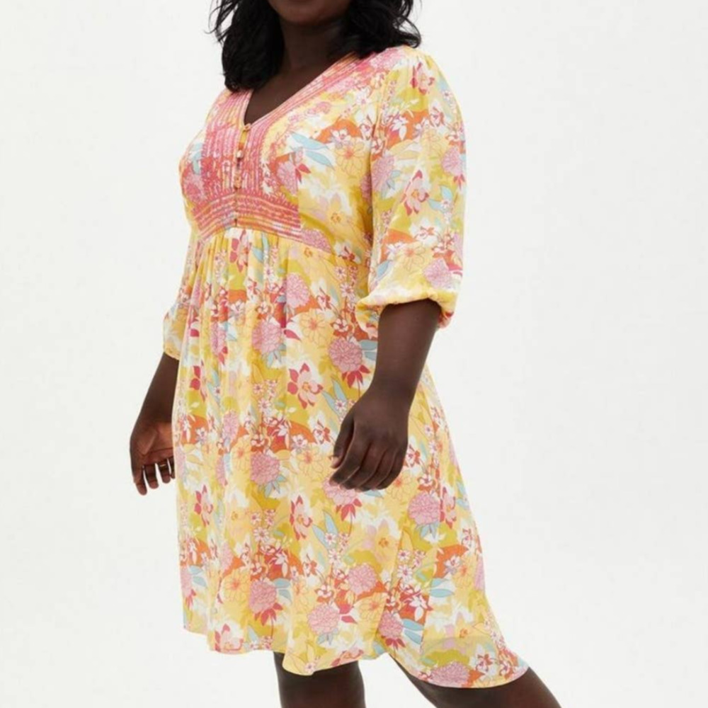 Torrid Multicolor Floral Midi Dress